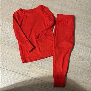Old Navy Bright Red Kids Pajama Set